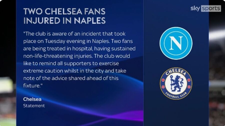 Οπαδοί της Νάπολι μαχαίρωσαν Άγγλους οπαδούς