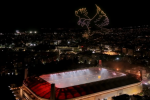 ΑΕΚ: Το φαντασμαγορικό drone show στον ουρανό της Allwyn Arena (video)