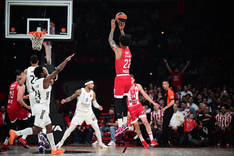 Ολυμπιακός - Ρεάλ Μαδρίτης 102-88: «Διαστημικός» Ντόρσεϊ, μόνοι στην κορυφή οι «ερυθρόλευκοι»! (video)