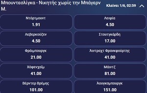 Νικητής Μπουντεσλίγκα: Τα φαβορί και οι αποδόσεις για την κατάκτηση