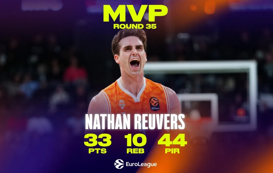 Ευρωλίγκα: MVP της 35ης αγωνιστικής ο Ρίβερς