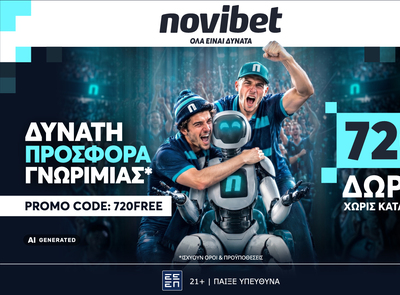 Δυνατή προσφορά* χωρίς κατάθεση και 720 δώρα