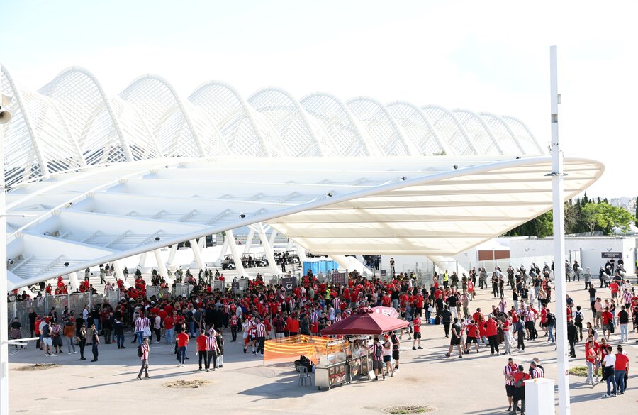 Final Four 2026: Φωτογραφίες από το «ερυθρόλευκο» ΟΑΚΑ