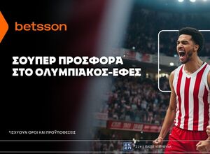 Betsson: Σούπερ προσφορά* στο Ολυμπιακός–Εφές!
