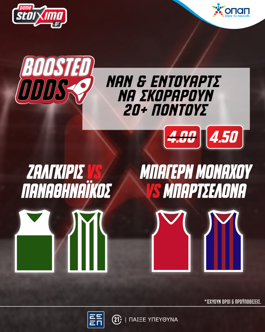 EuroLeague: Ενισχυμένο fun combo bet* με Ναν-Έντουαρντς