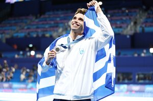 Βούρκωσε ο τρομερός Χρήστου στην απονομή των μεταλλίων (video)