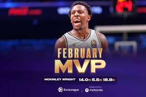 Ευρωλίγκα: MVP για τον μήνα Φεβρουάριο ο ΜακΚίνλεϊ Ράιτ της Dubai BC