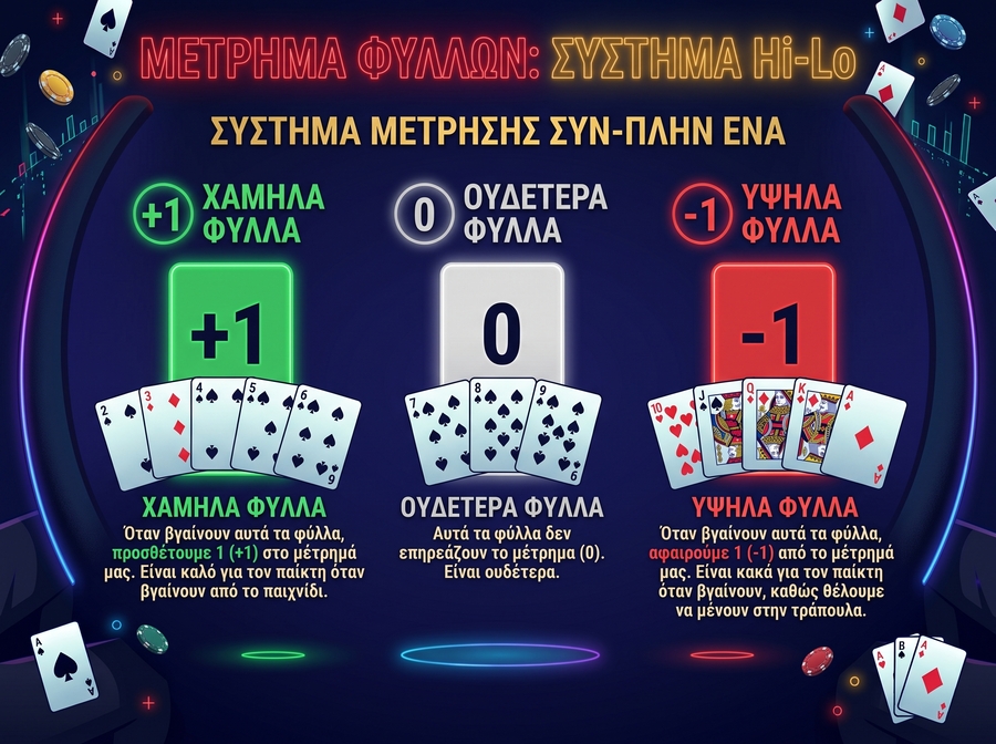 Blackjack Μέτρημα Φύλλων