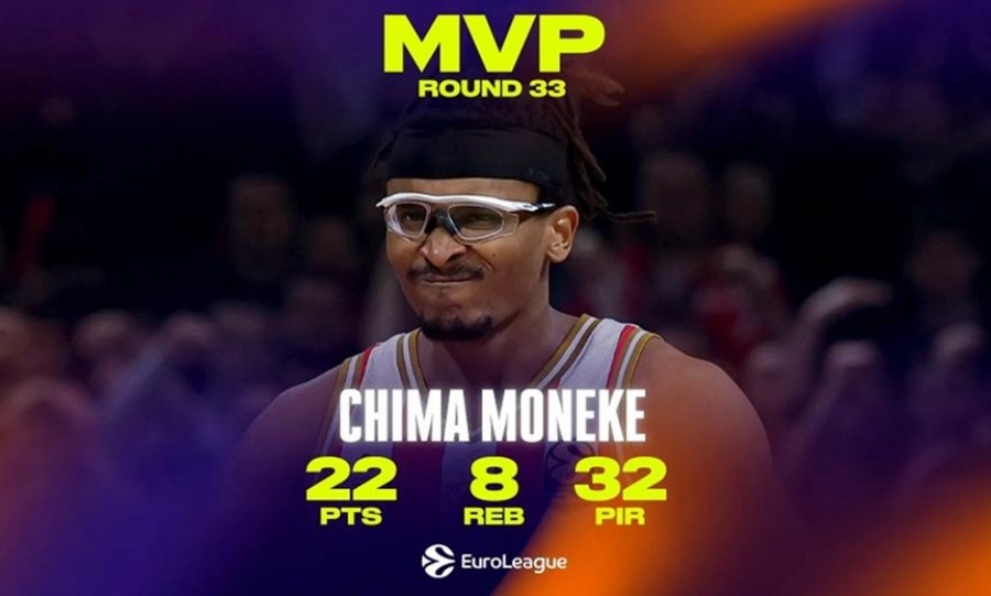 Ευρωλίγκα: MVP της 33ης αγωνιστικής ο Μονέκε