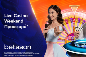 Live Casino Weekend Προσφορά* στην Betsson!