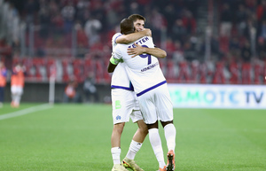 Ολυμπιακός - Κηφισιά: Ο Παντελίδης πανηγύρισε  το γκολ του με τον Τετέι