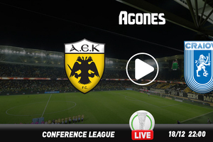 ΑΕΚ – Κραϊόβα Live Streaming*