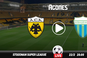 ΑΕΚ – Λεβαδειακός Live Streaming*
