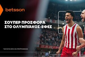 Betsson: Σούπερ προσφορά* στο Ολυμπιακός–Εφές!