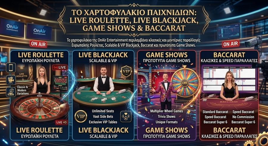 OnAir Entertainment - Παιχνίδια Live Casino
