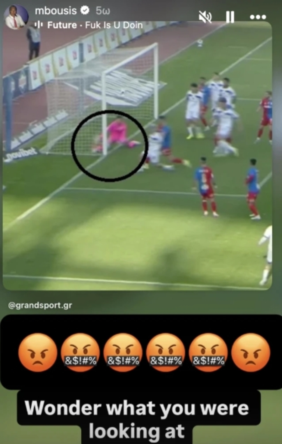 ΟΦΗ: Οργισμένος με τη διαιτησία του αγώνα με τον Βόλο ο Μπούσης – Ανέβασε story με τη φάση του Φούντα