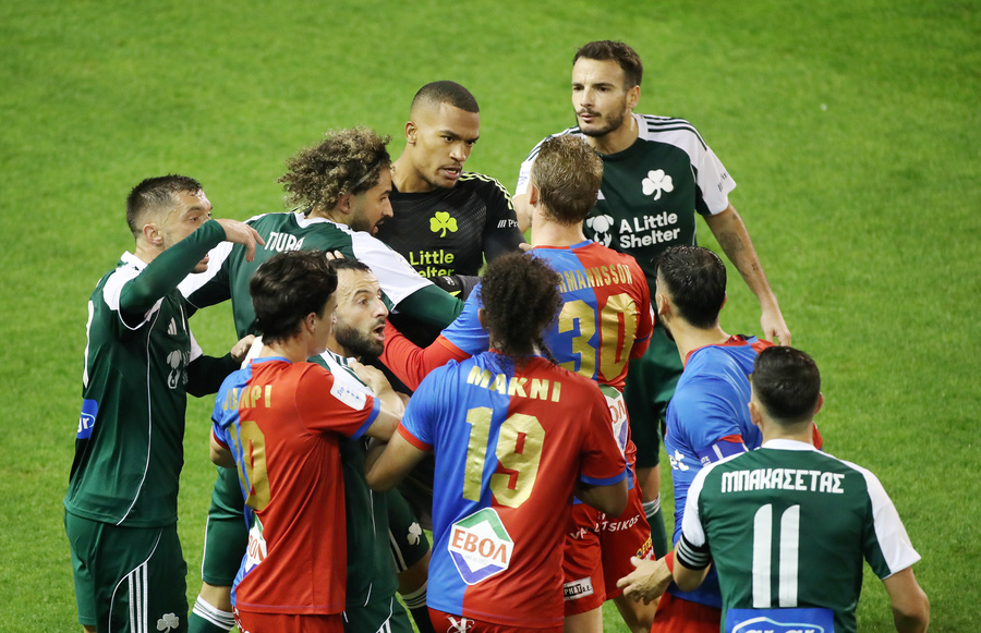 Παναθηναϊκός - Βόλος: Ένταση στην εκπνοή του α' ημιχρόνου (video)