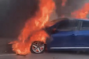 Αντίπαλοι ΑΕΚ: Τρομακτικές στιγμές για τον Μουσάμπα της Σάμσουνσπορ - Το αυτοκίνητό του τυλίχθηκε στις φλόγες (vid)