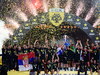 AEK: Η μεταφορά του τροπαίου στην Allwyn Arena και η απονομή (video)