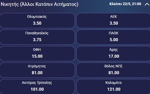 Μακροχρόνια Κύπελλο Ελλάδας: Οι αποδόσεις και τα φαβορί